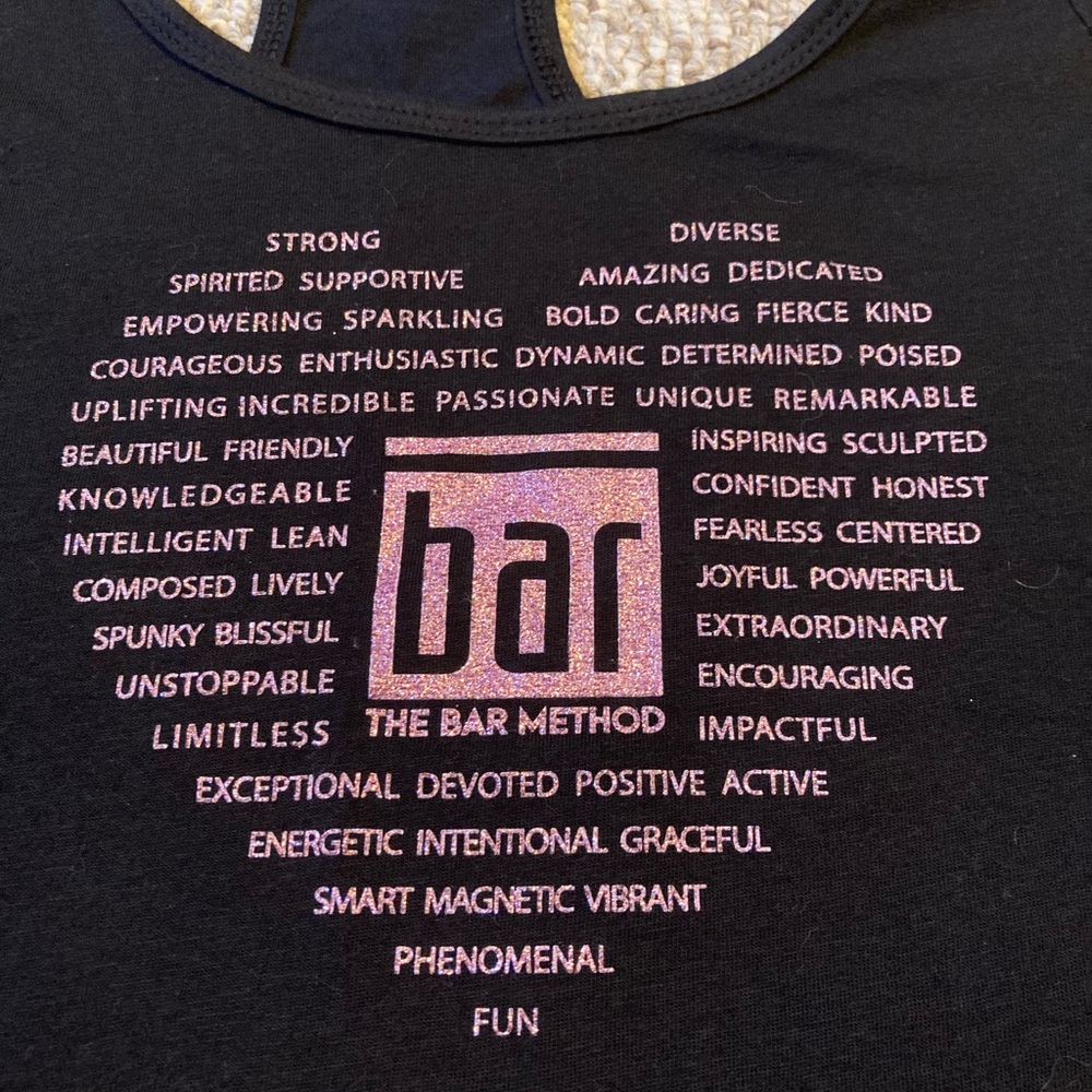 LIKE NEW Black Bar Method Racerback Tank